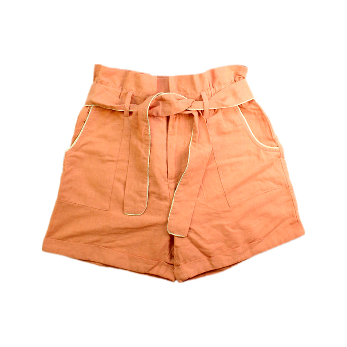 A Orange Shorts from Excuse My French in size 10Y for girl. (Front View)