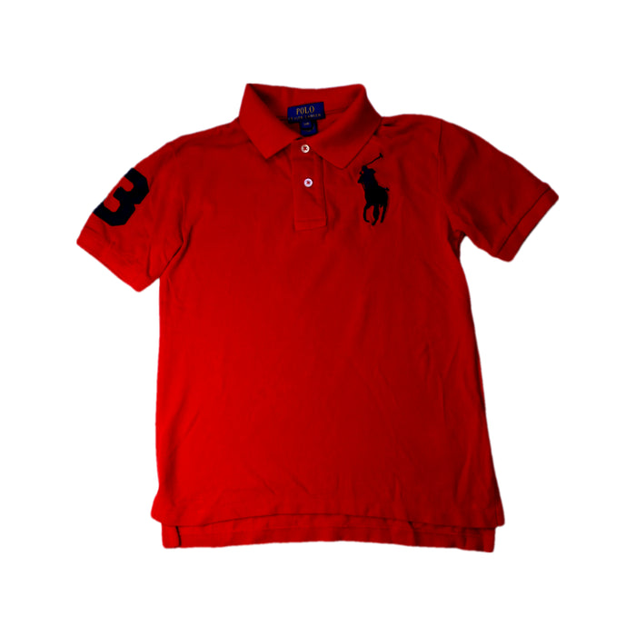 A Red Short Sleeve Polos from Polo Ralph Lauren in size 8Y for boy. (Front View)