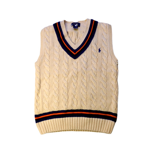 A Beige Sweater Vests from Polo Ralph Lauren in size 7Y for boy. (Front View)