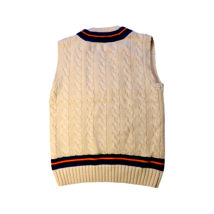 A Beige Sweater Vests from Polo Ralph Lauren in size 7Y for boy. (Back View)