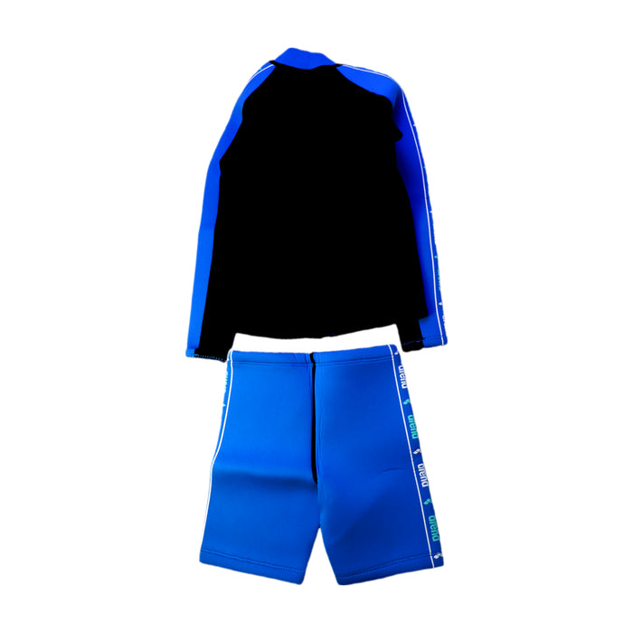 A Black Wetsuits from Arena in size 7Y for boy. (Back View)