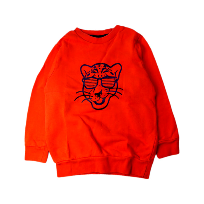 A Orange Crewneck Sweatshirts from Petit Bateau in size 6T for boy. (Front View)