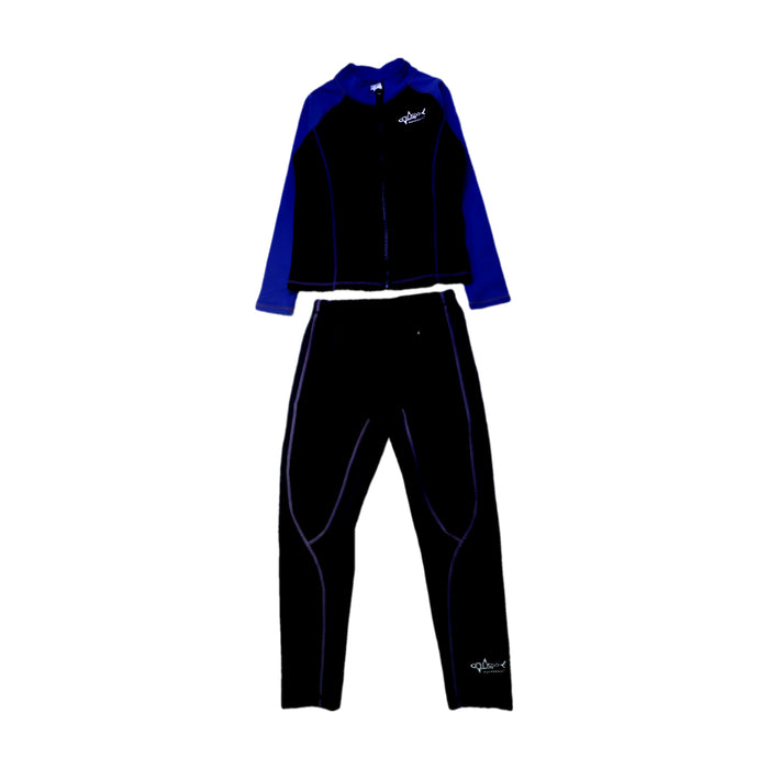A Blue Wetsuits from Aquasport in size 8Y for boy. (Front View)