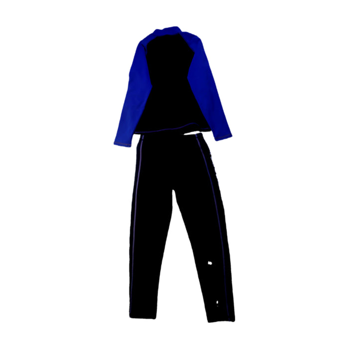 A Blue Wetsuits from Aquasport in size 8Y for boy. (Back View)