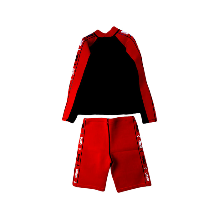 A Red Wetsuits from Arena in size 5T for boy. (Back View)