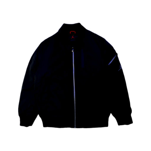 A Black Lightweight Jackets from Air Jordan in size 6T for boy. (Front View)