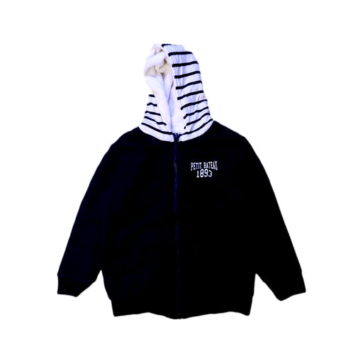A Navy Lightweight Jackets from Petit Bateau in size 6T for boy. (Front View)