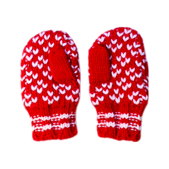 A Red Gloves & Mittens from Moncler in size 9Y for girl. (Back View)