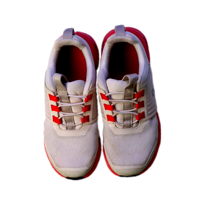 A White Sneakers from On in size 6T for neutral. (Back View)