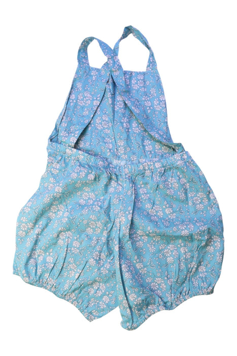 A Blue Overall Shorts from Mabo in size 6T for girl. (Back View)