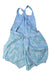 A Blue Overall Shorts from Mabo in size 6T for girl. (Back View)