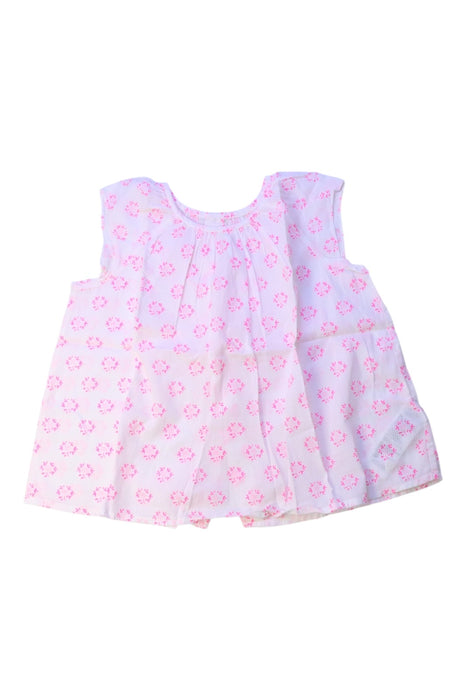 A Pink Sleeveless Tops from Bonpoint in size 3T for girl. (Front View)