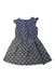A Blue Sleeveless Dresses from Bonpoint in size 6T for girl. (Front View)