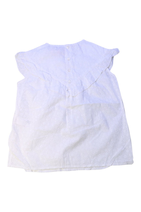 A White Sleeveless Tops from Bonpoint in size 4T for girl. (Back View)