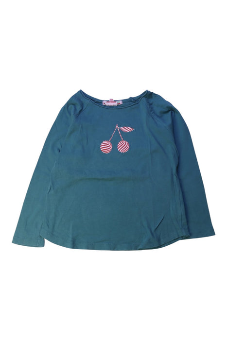 A Teal Long Sleeve Tops from Bonpoint in size 4T for girl. (Front View)