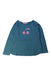 A Teal Long Sleeve Tops from Bonpoint in size 4T for girl. (Front View)