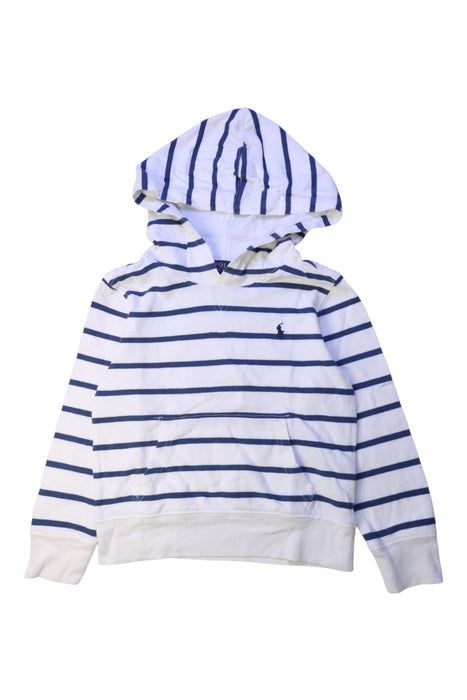 A Blue Hooded Sweatshirts from Polo Ralph Lauren in size 4T for boy. (Front View)