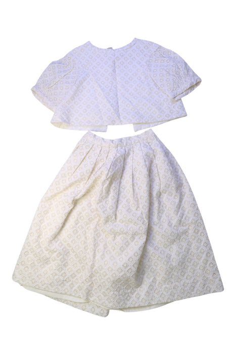 A White Skirt Sets from Bonpoint in size 4T for girl. (Front View)