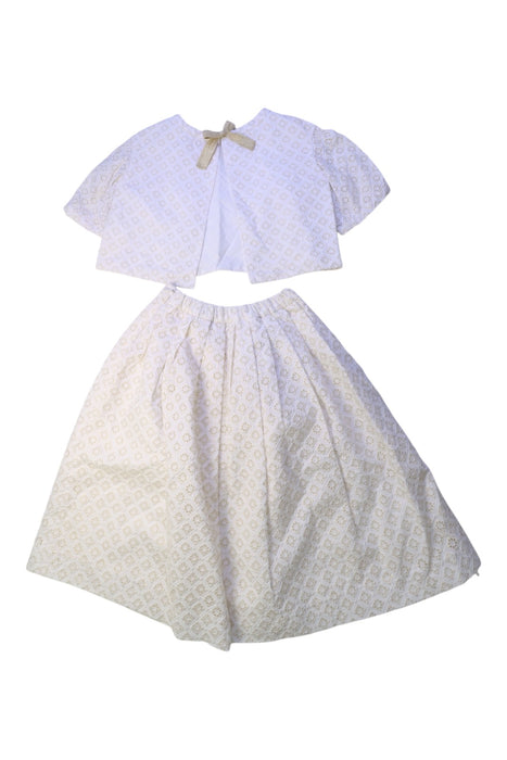 A White Skirt Sets from Bonpoint in size 4T for girl. (Back View)