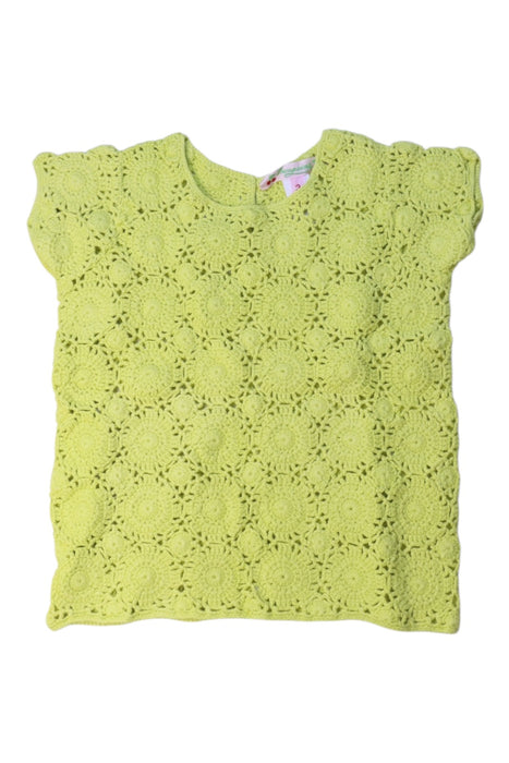 A Yellow Short Sleeve Tops from Bonpoint in size 3T for girl. (Front View)