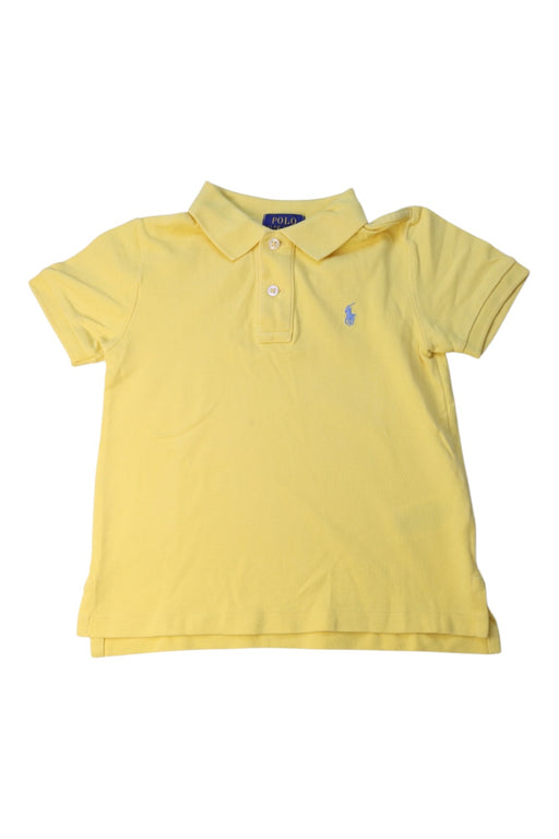 A Yellow Short Sleeve Polos from Polo Ralph Lauren in size 4T for boy. (Front View)