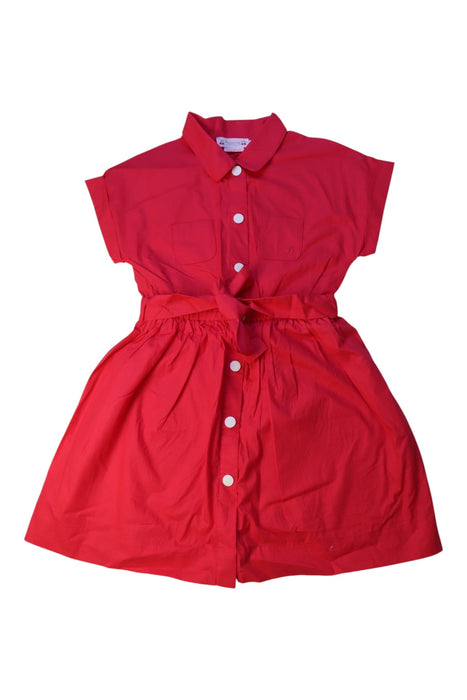 A Red Short Sleeve Dresses from Bonpoint in size 6T for girl. (Front View)