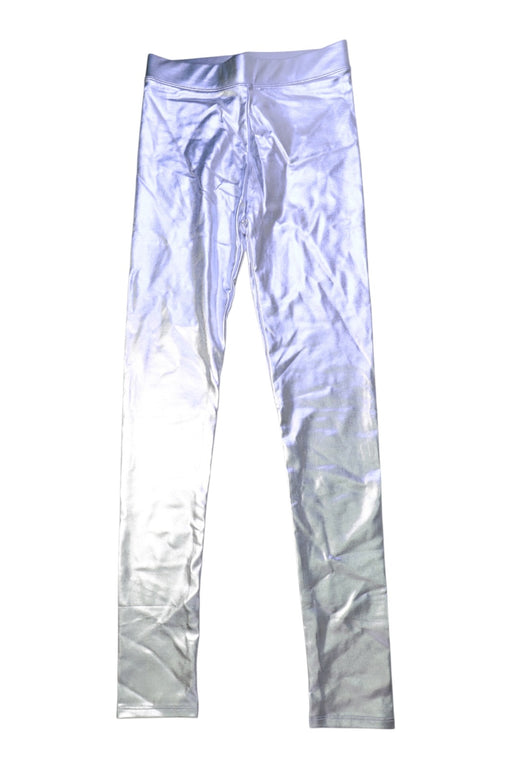 A Silver Leggings from Crewcuts in size 12Y for girl. (Front View)