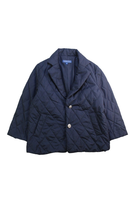 A Navy Puffer/Quilted Jackets from Nicholas & Bears in size 3T for girl. (Front View)