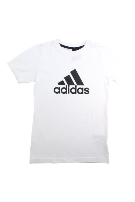 A White Short Sleeve T Shirts from Adidas in size 7Y for girl. (Front View)