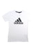 A White Short Sleeve T Shirts from Adidas in size 7Y for girl. (Front View)