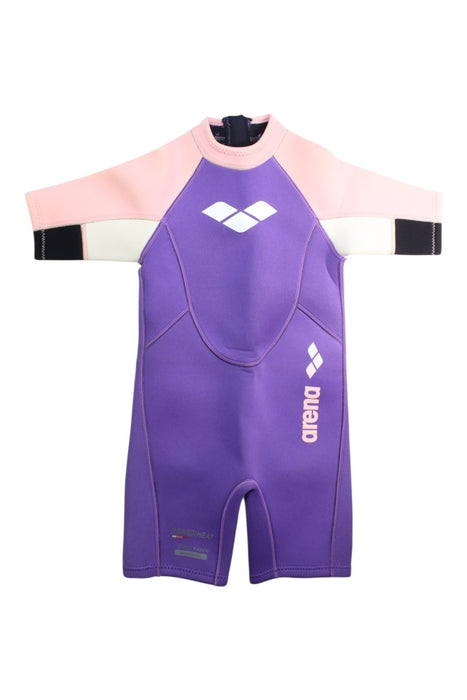 A Pink Wetsuits from Arena in size 4T for girl. (Front View)