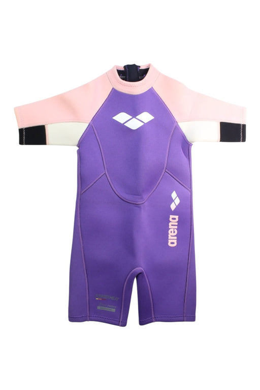 A Pink Wetsuits from Arena in size 4T for girl. (Front View)