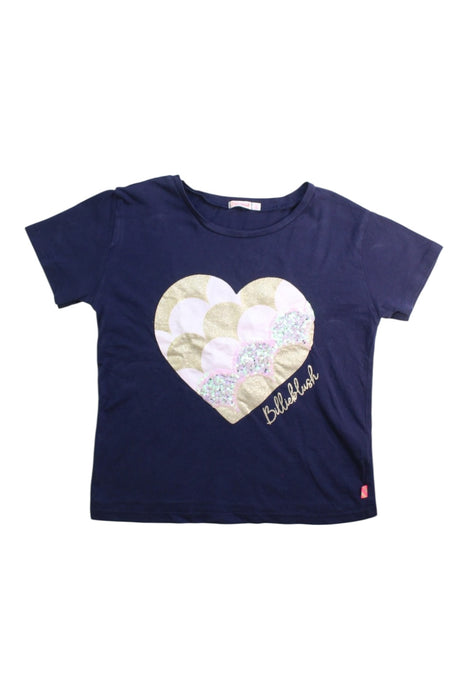 A Navy Short Sleeve T Shirts from Billieblush in size 8Y for girl. (Front View)