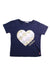 A Navy Short Sleeve T Shirts from Billieblush in size 8Y for girl. (Front View)