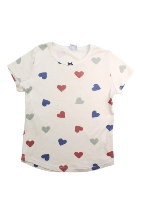 A White Short Sleeve T Shirts from Petit Bateau in size 6T for girl. (Front View)