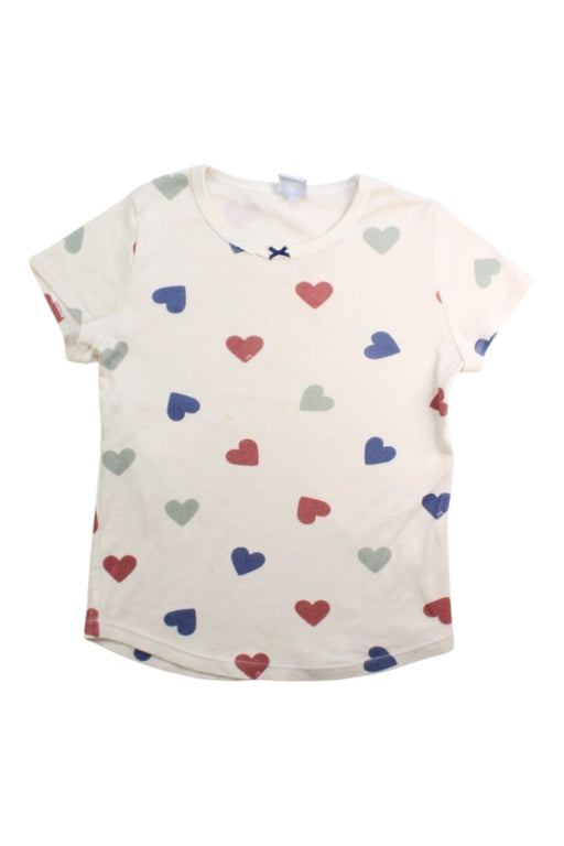 A White Short Sleeve T Shirts from Petit Bateau in size 6T for girl. (Front View)