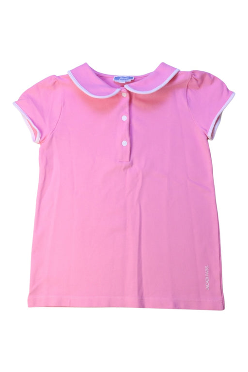 A Pink Short Sleeve Polos from Jacadi in size 8Y for girl. (Front View)