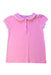 A Pink Short Sleeve Polos from Jacadi in size 8Y for girl. (Front View)