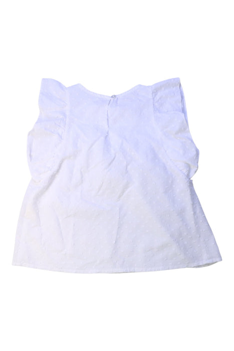 A White Sleeveless Tops from Nanos in size 7Y for girl. (Back View)