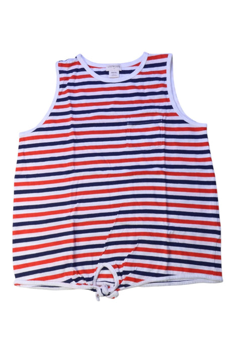 A Red Sleeveless Tops from Crewcuts in size 8Y for girl. (Front View)