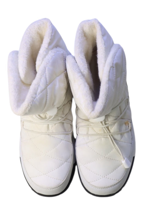 A White Winter Boots from Moody Tiger in size 10Y for girl. (Back View)