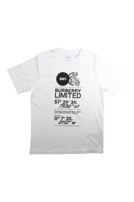 A White Short Sleeve T Shirts from Burberry in size 12Y for boy. (Front View)