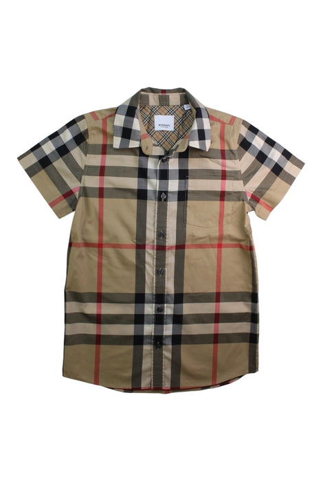 A Beige Short Sleeve Shirts from Burberry in size 10Y for boy. (Front View)