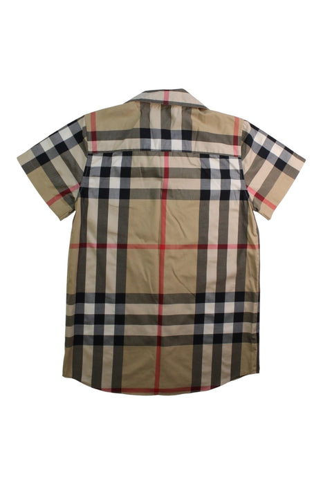 A Beige Short Sleeve Shirts from Burberry in size 10Y for boy. (Back View)