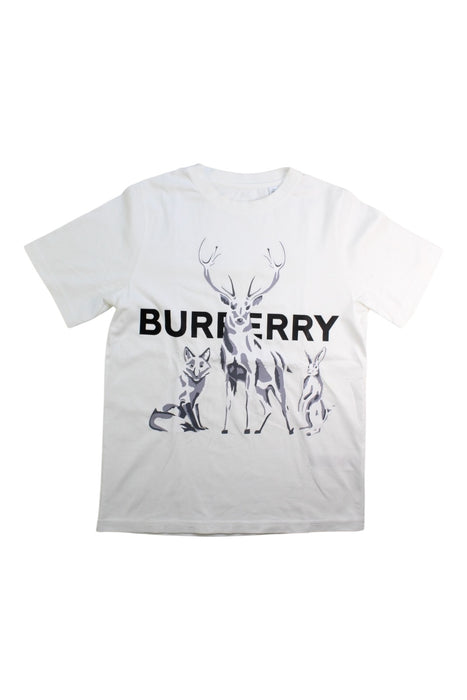 A White Short Sleeve T Shirts from Burberry in size 12Y for boy. (Front View)