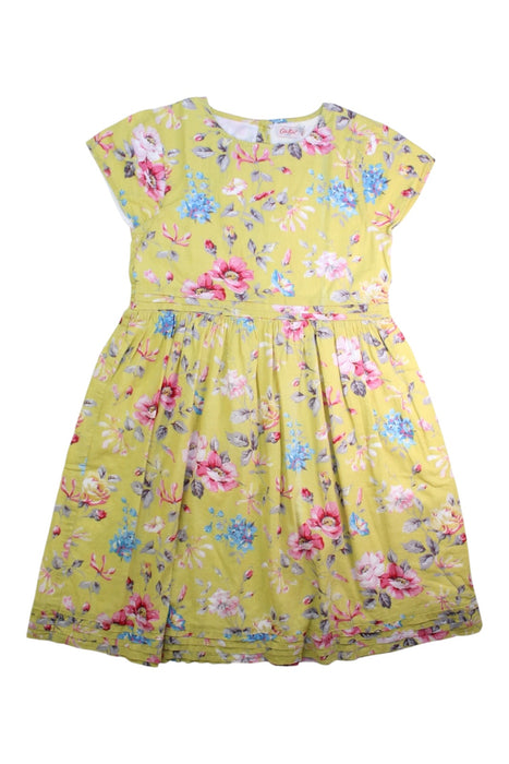 A Yellow Short Sleeve Dresses from Cath Kids London in size 9Y for girl. (Front View)