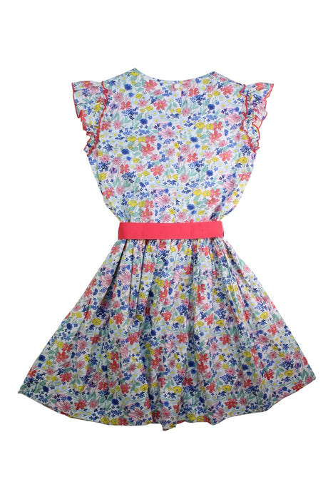 A Multicolour Sleeveless Dresses from Petit Bateau in size 12Y for girl. (Back View)