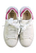 A White Sneakers from Geox in size 10Y for girl. (Back View)