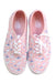 A Pink Sneakers from Vans in size 9Y for girl. (Back View)
