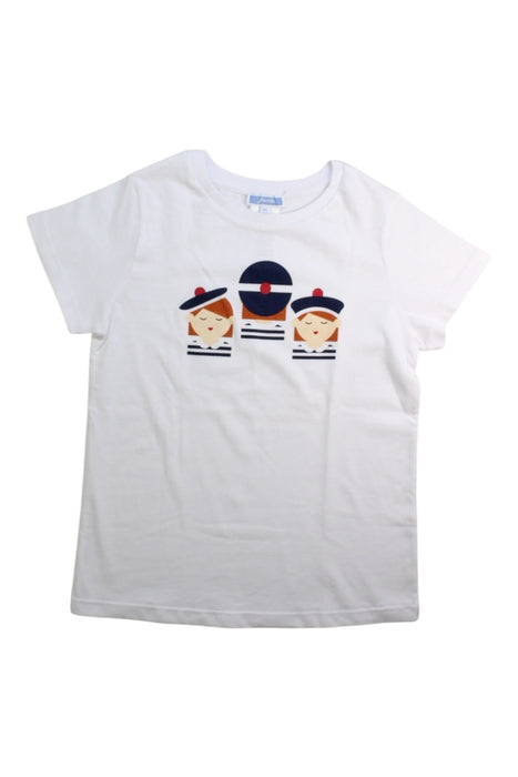 A White Short Sleeve T Shirts from Jacadi in size 8Y for girl. (Front View)
